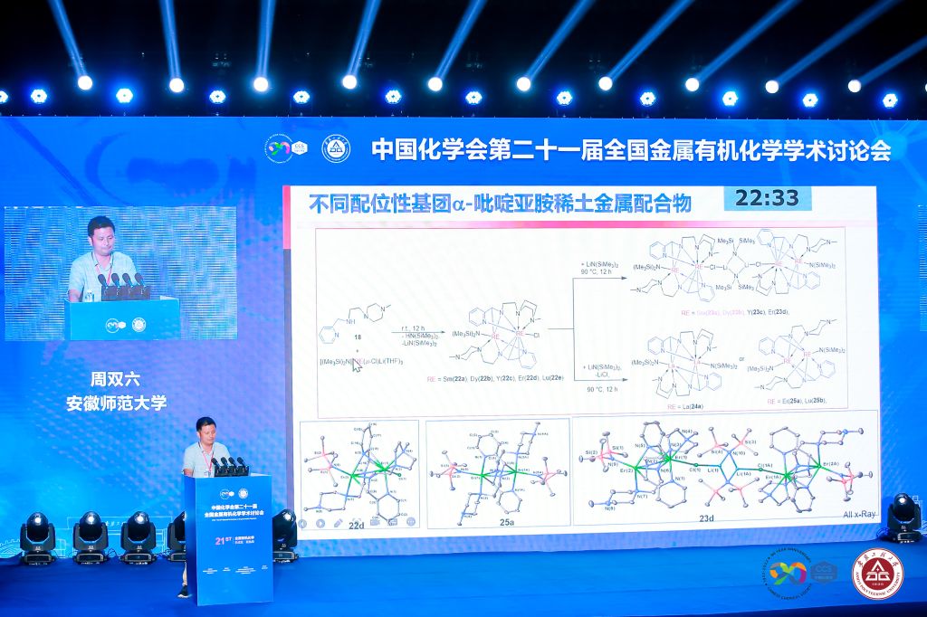 周双六教授和崔鹏教授在中国化学会第21届全国金属有机化学学术讨论会上作报告 应用化学系